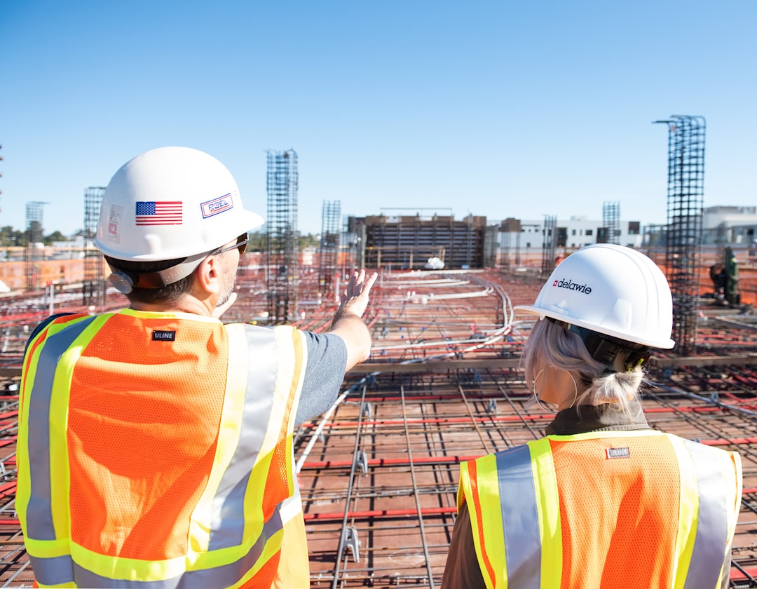 Construction professionals coordinating at a project site